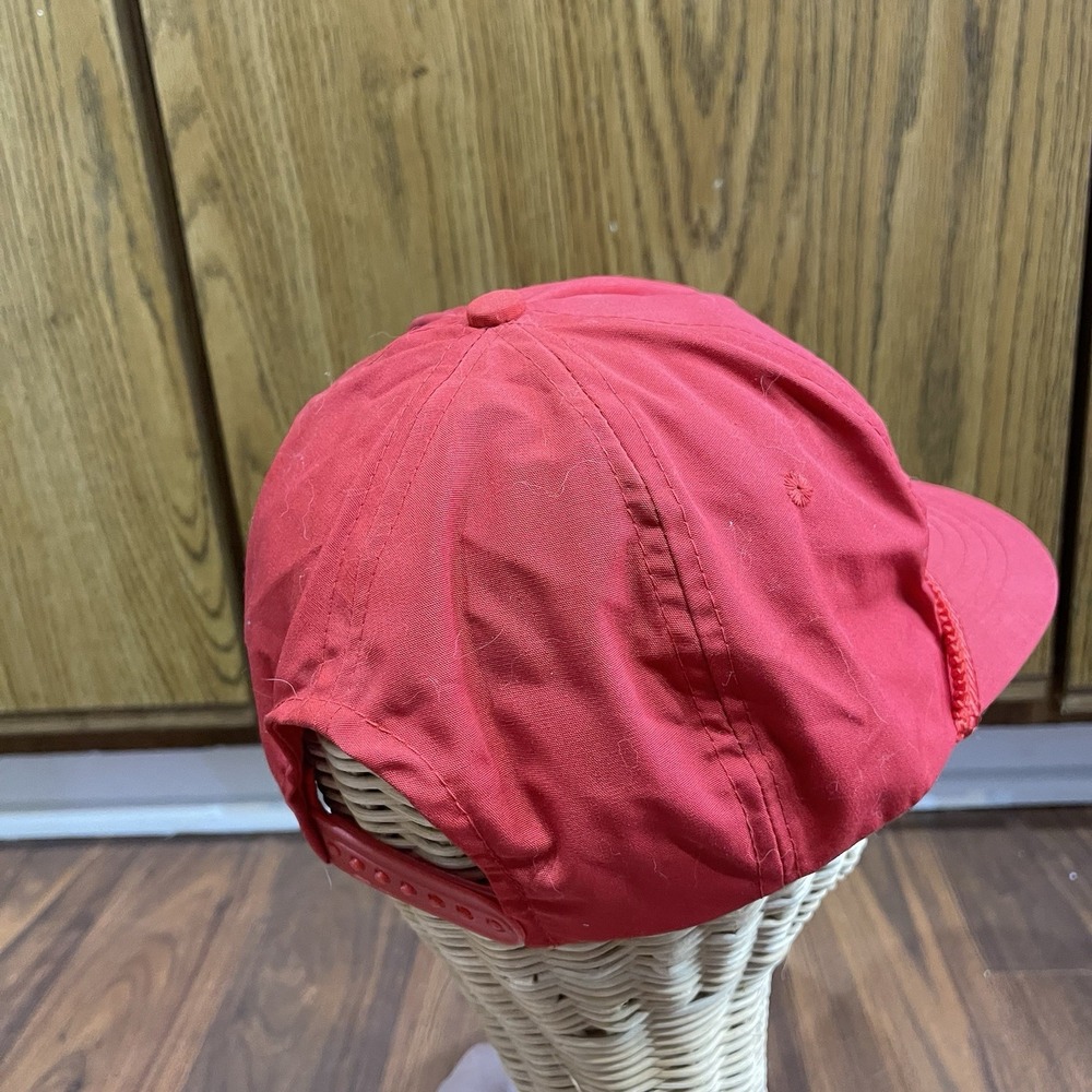 Vintage Gettysburg Red Hat Snapback Trucker Cap Rope Embroidered Script Font‎ - Picture 3 of 7
